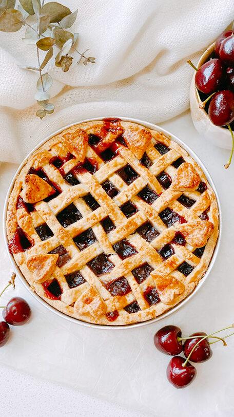 tarta de cereza o cherry pie